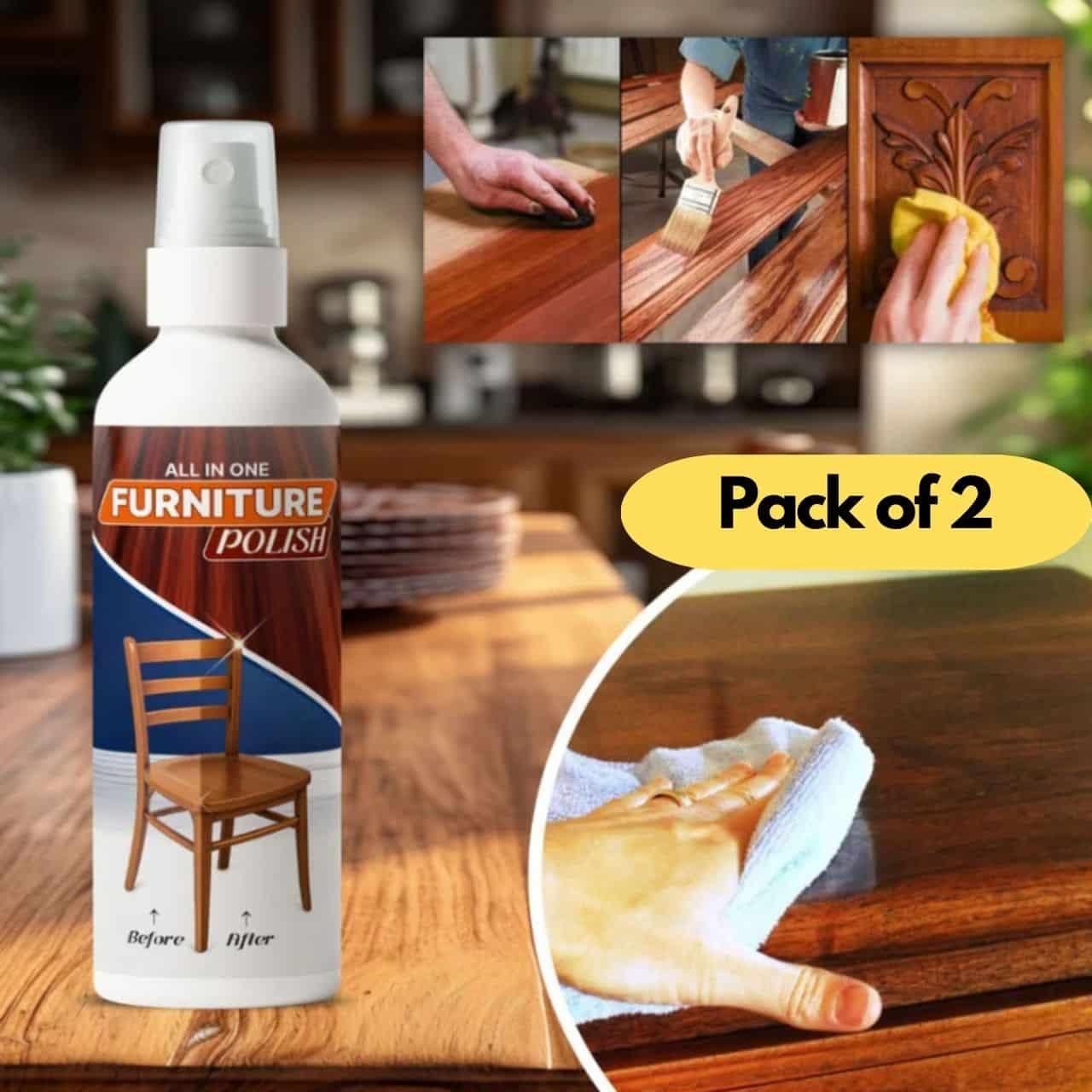 All In One Furniture Polish 300 grm Pack of 2